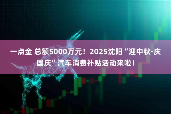 一点金 总额5000万元!2025沈阳“迎中秋·庆国庆”汽车消费补贴活动来啦!